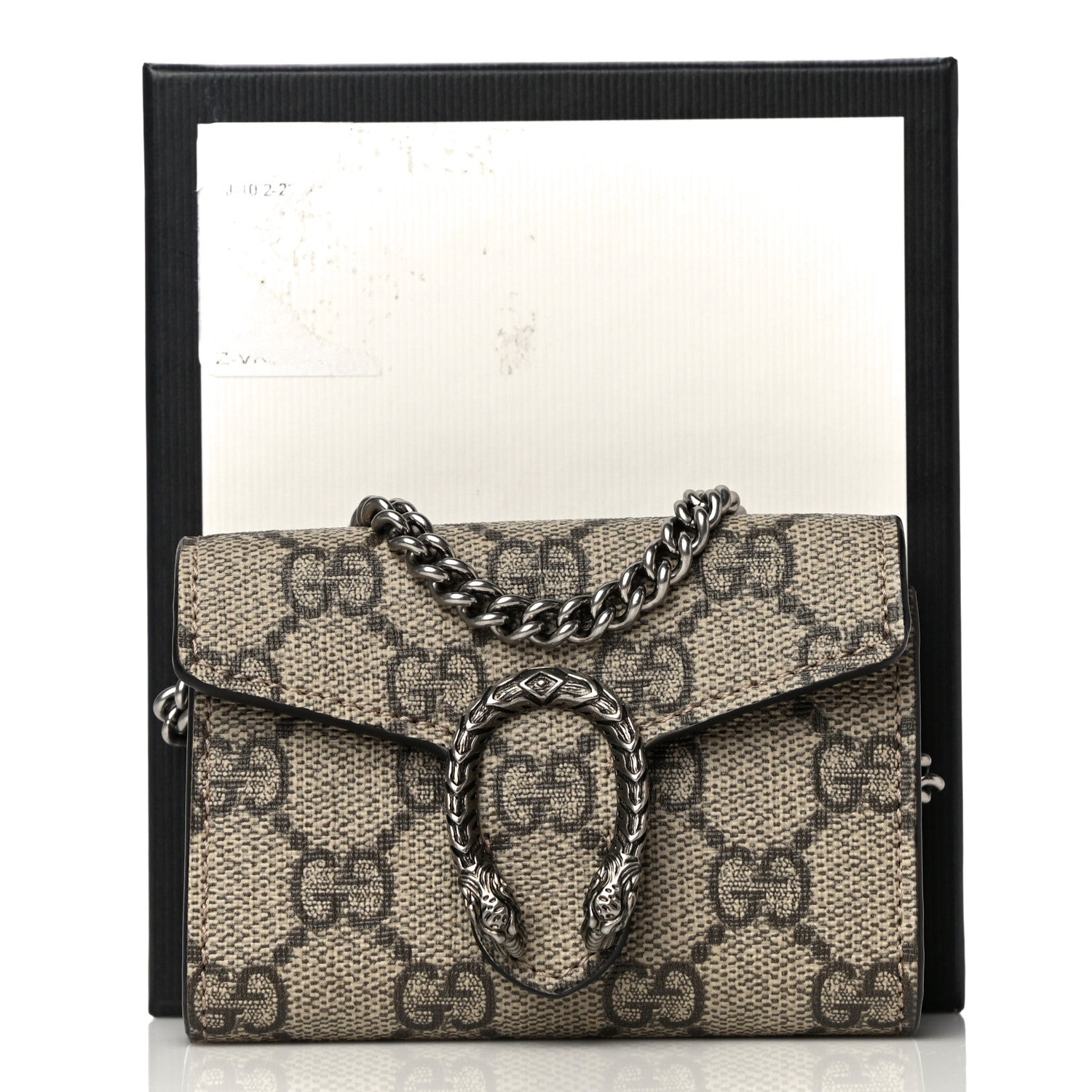 Gucci GG Supreme Monogram Dionysus Coin Purse Taupe 14 of 14