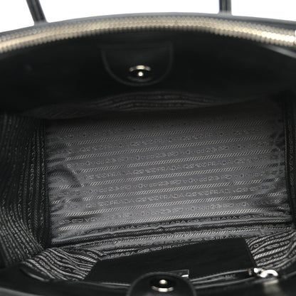 Prada Glace Calf Twin Pocket Tote Black 5 of 9