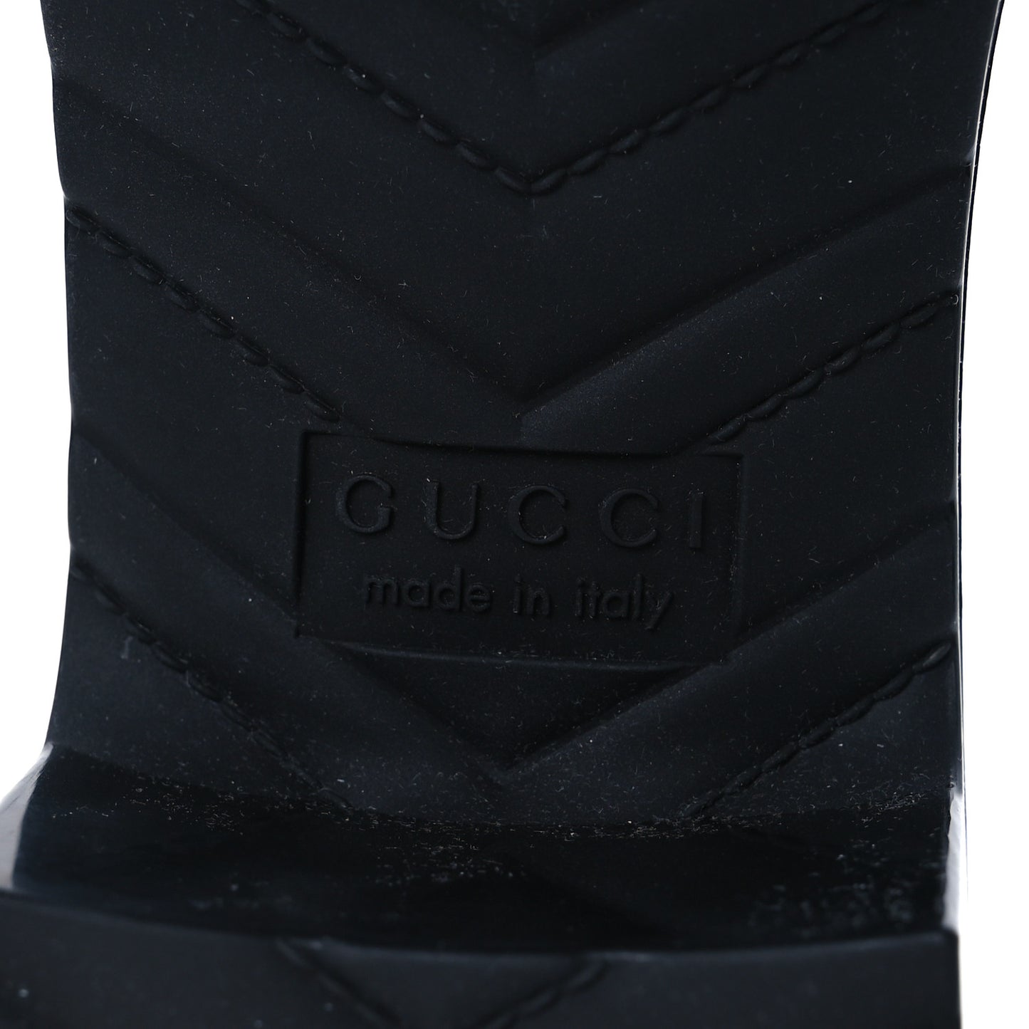 Rubber Gucci Logo Womens Platform 20/60mm Slide Sandals 40 Black