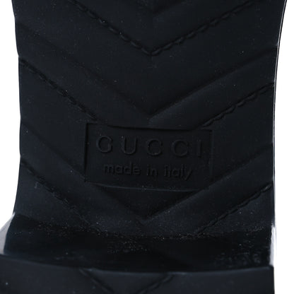 Gucci Rubber Gucci Logo Womens Platform 20/60mm Slide Sandals 40 Black 8 of 11