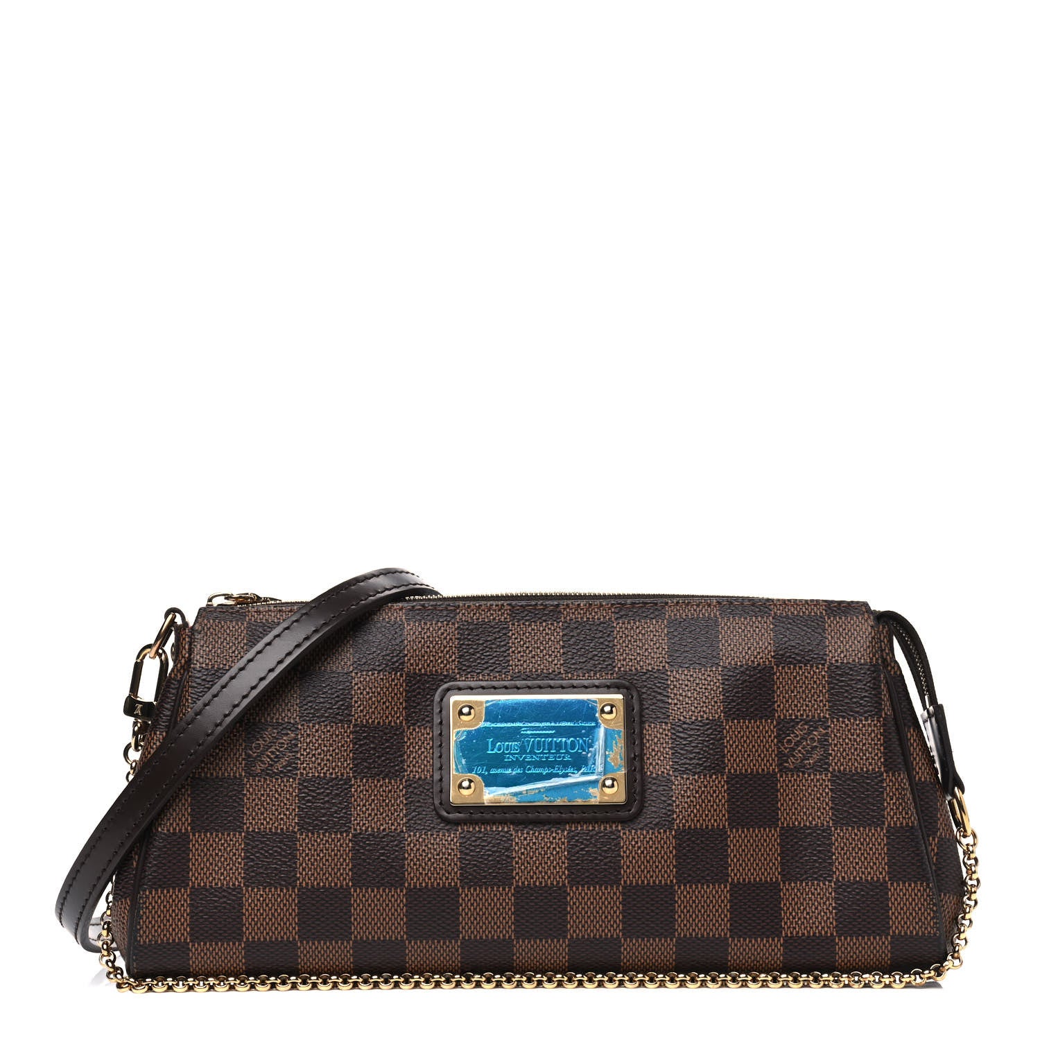 Louis Vuitton Damier Ebene Eva Clutch 1 of 8