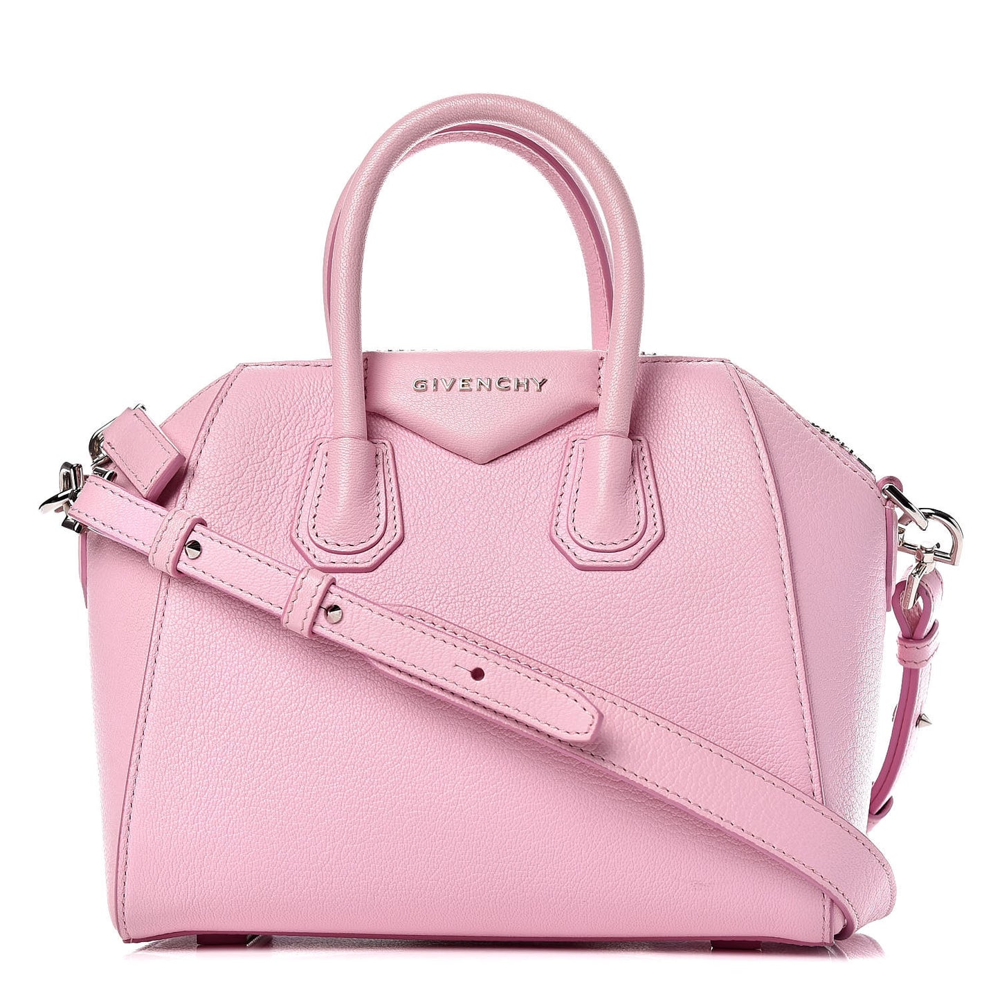 Sugar Goatskin Mini Antigona Bright Pink