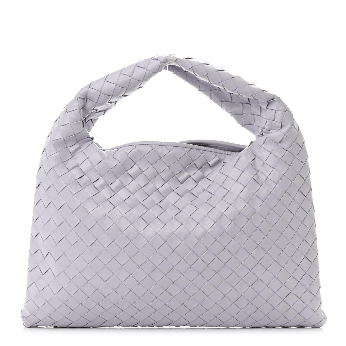 Calfskin Intrecciato Small Hop Oyster Lilac