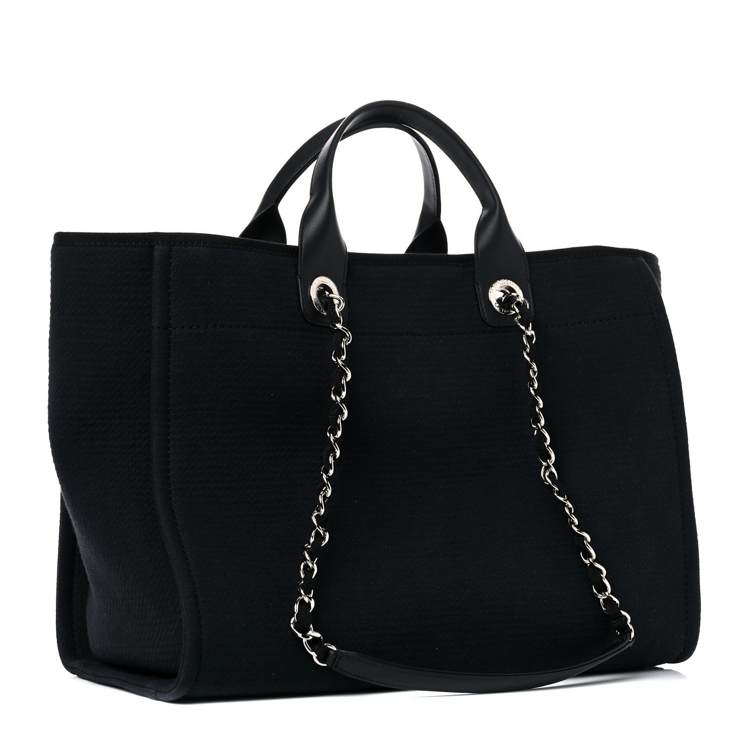 Chanel Mixed Fibers Medium Deauville Tote Black 3 of 12