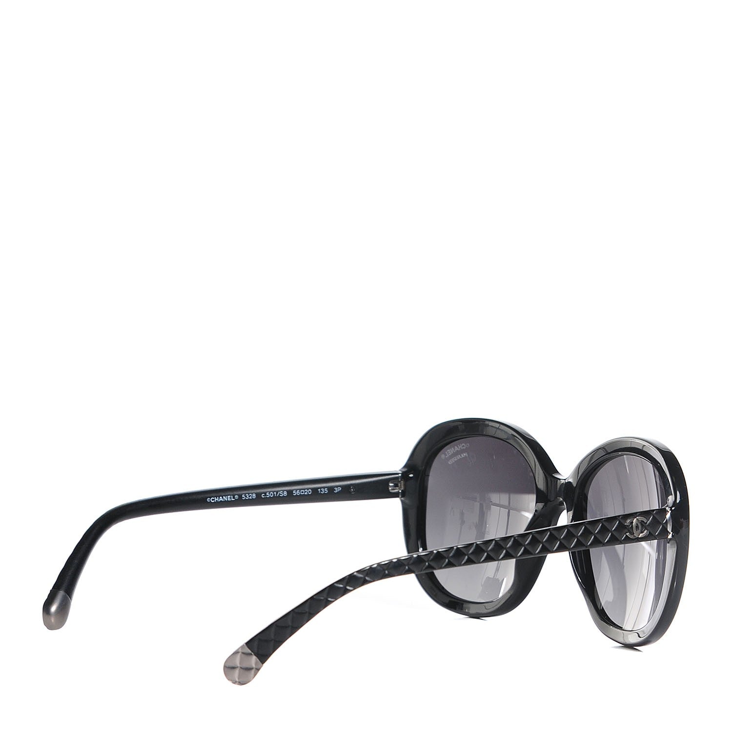 Chanel Polarized Quilted CC Sunglasses 5328 Black 3 of 6