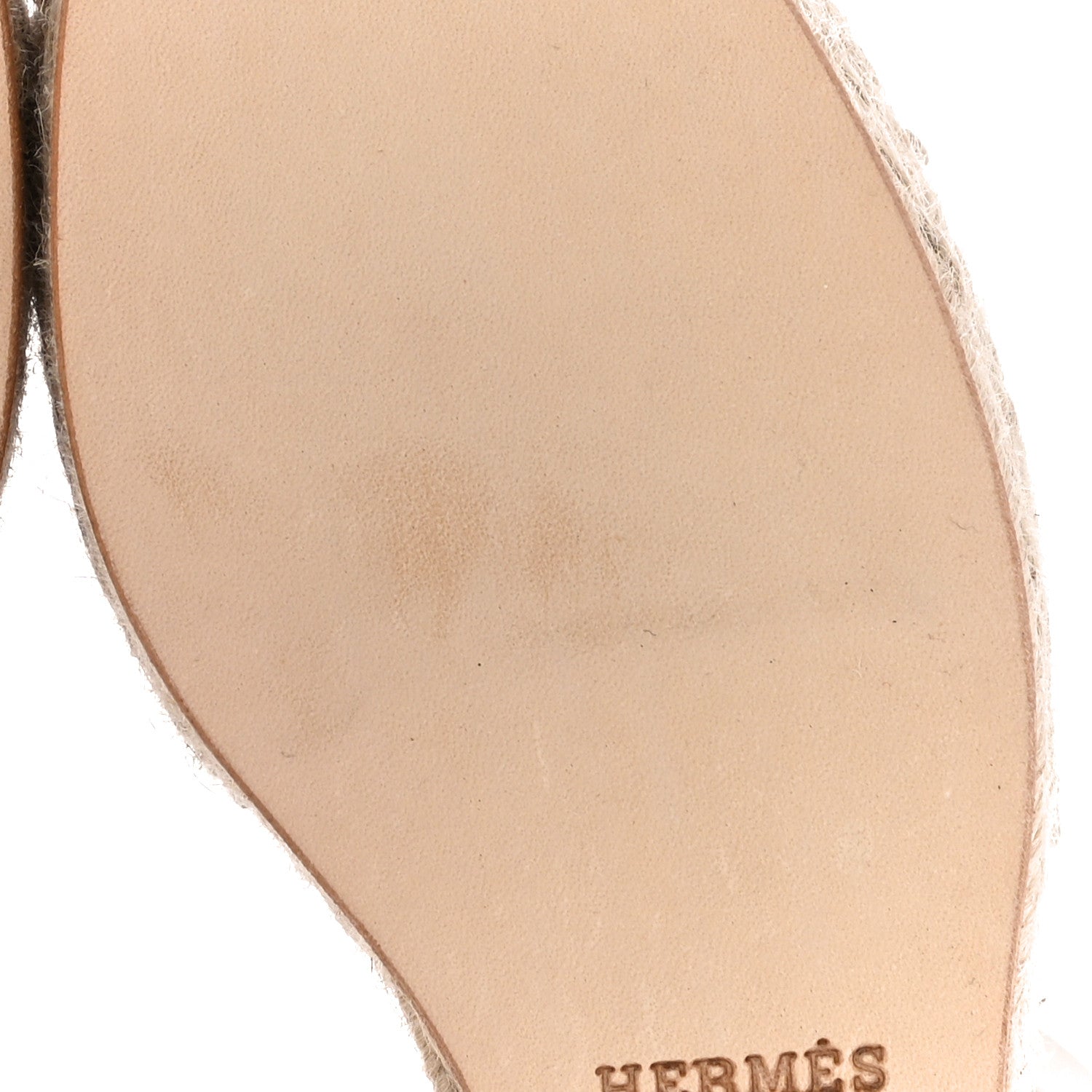 Hermes Calfskin Tipoli Espadrille Wedges 37 White 9 of 13