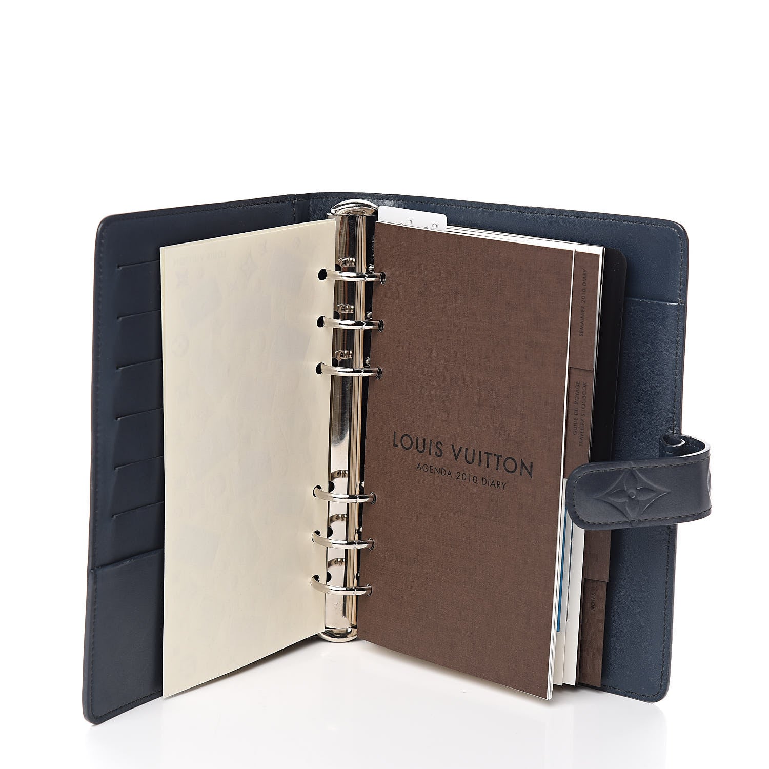 Louis Vuitton Mat Monogram Medium Ring Agenda Cover Black 5 of 7