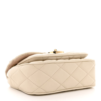 Mulberry Shiny Calfskin Quilted Mini Darley Shoulder Bag Chalk 4 of 10