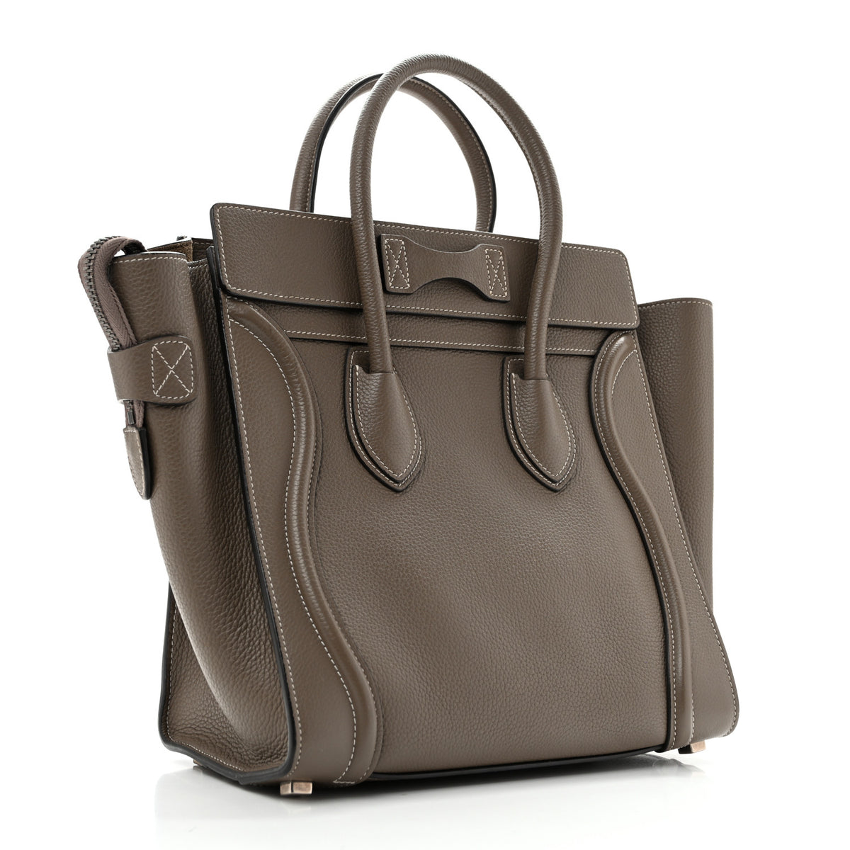 Drummed Calfskin Micro Luggage Souris