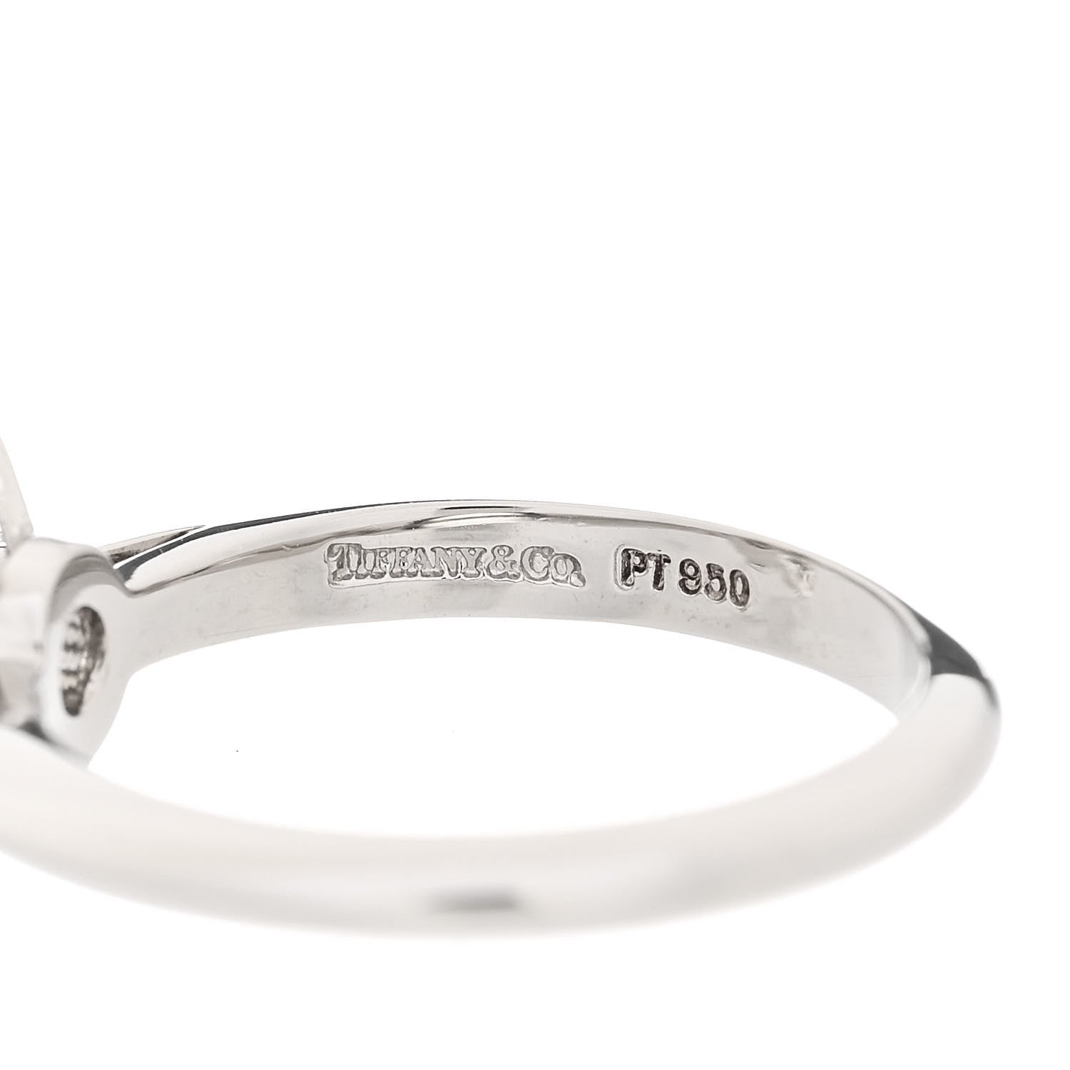 Tiffany Platinum Diamond Flower Ring 48 4.5 5 of 6
