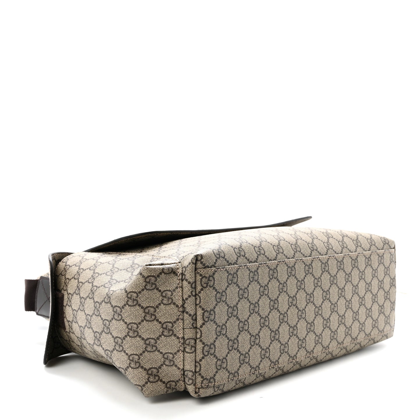 GG Plus Monogram Messenger Diaper Bag Dark Brown