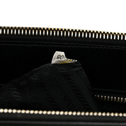 Prada Saffiano Vernice Medium Double Zip Tote Black 7 of 12