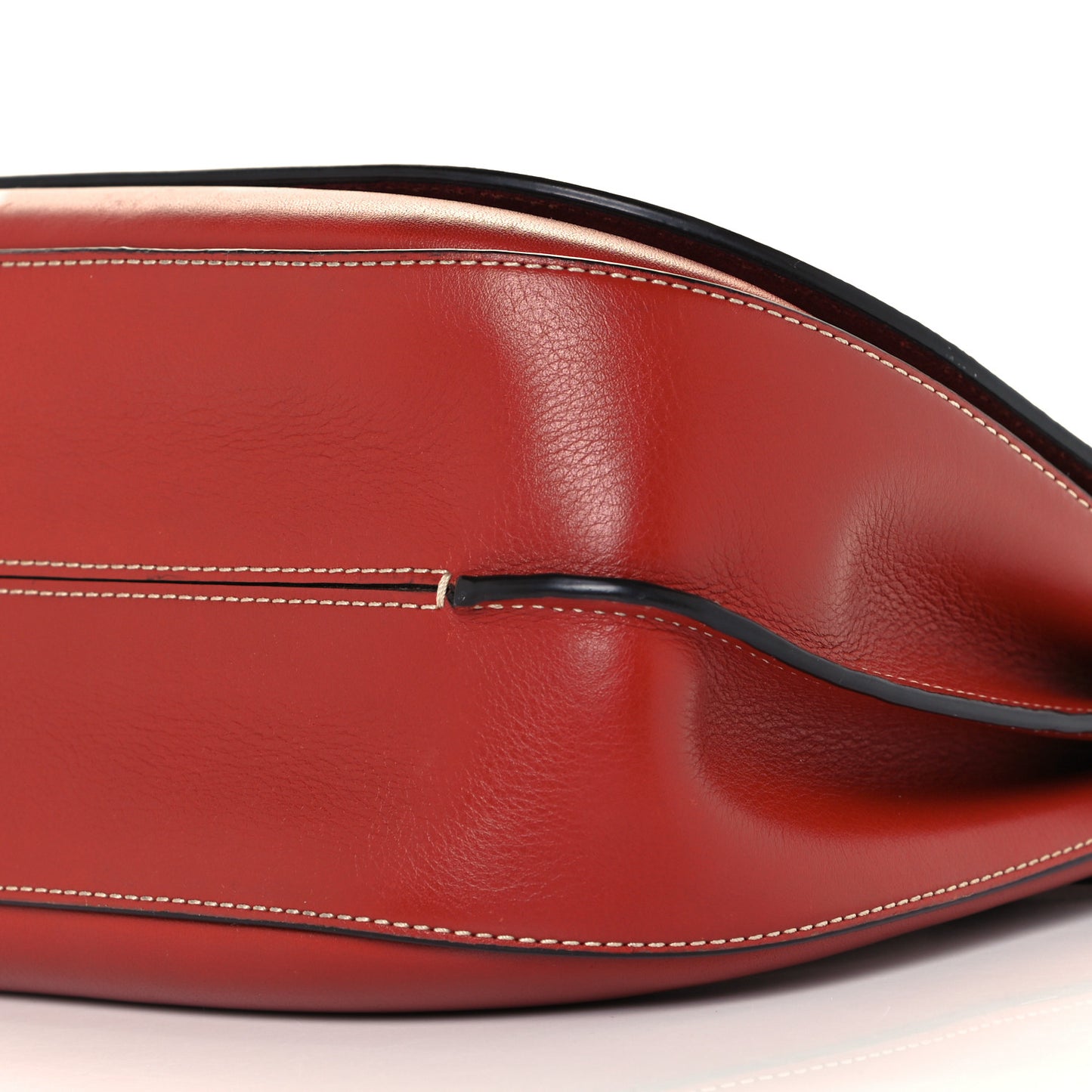 Silky Calfskin Amberley Satchel Rust