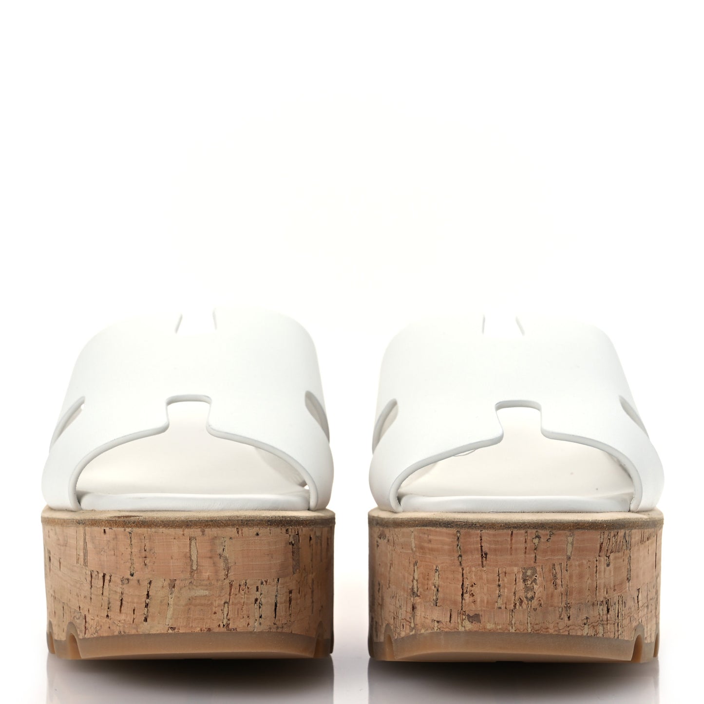 Calfskin Cork Eze 30 Sandals 38 White