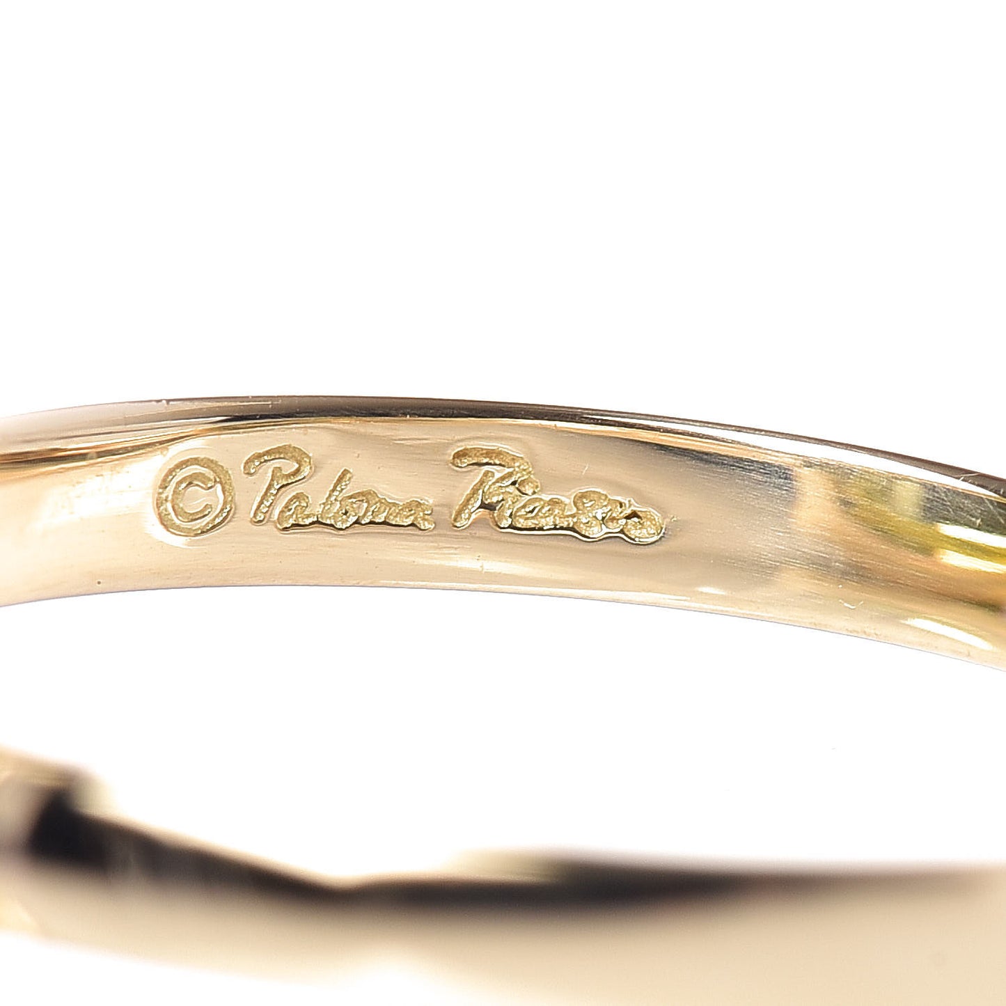 Paloma Picasso 18K Yellow Gold Lemon Quartz 12mm Paloma's Sugar Stacks Ring 50 5.5