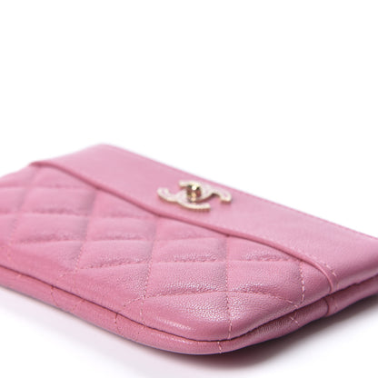 Chanel Sheepskin Quilted Small Vintage Mademoiselle Cosmetic Case Dark Pink 6 of 8