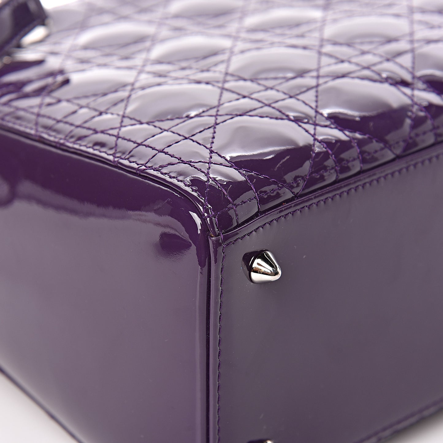 Patent Cannage Medium Lady Dior Purple