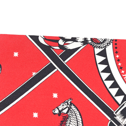 Hermes Silk Couvertures et Tenues de Jour Bandana Maxi Twilly Slim Rose Vif Rouge Vermillon 4 of 4