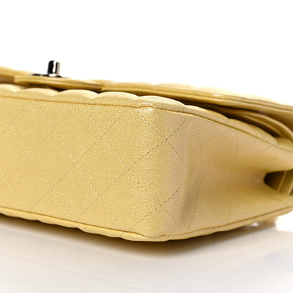 Chanel Iridescent Caviar Quilted Medium Double Flap Yellow 9 of 10