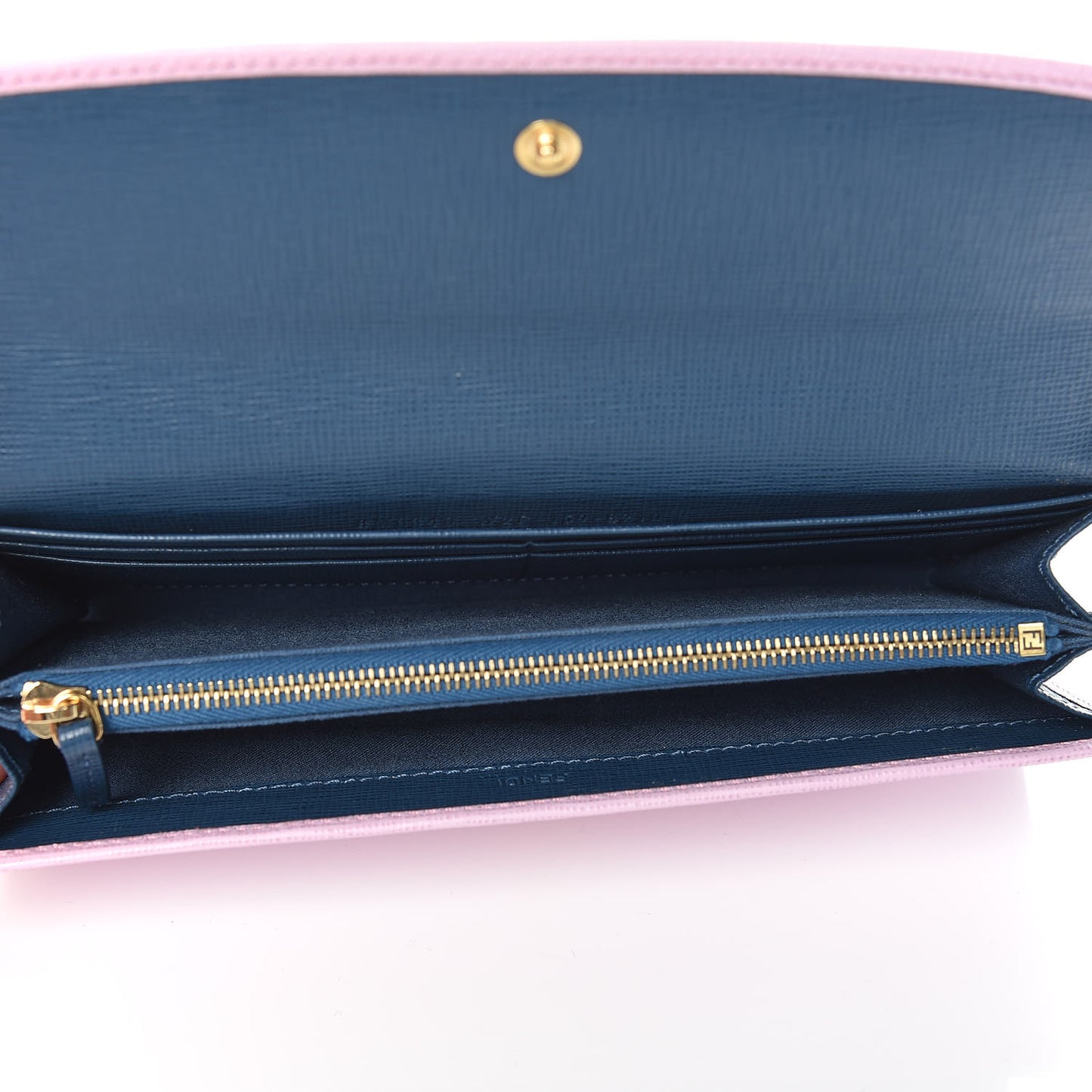 Vitello Elite Bi-Color Simply Continental Wallet Lavanda Cobalt
