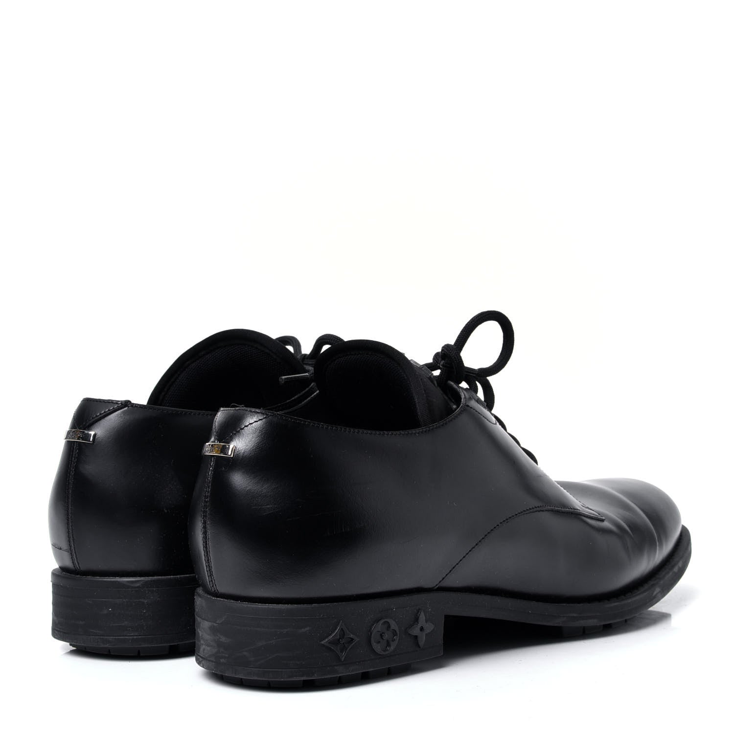 Louis Vuitton Calfskin Mens Formal Derby Shoes 8 Black 3 of 10