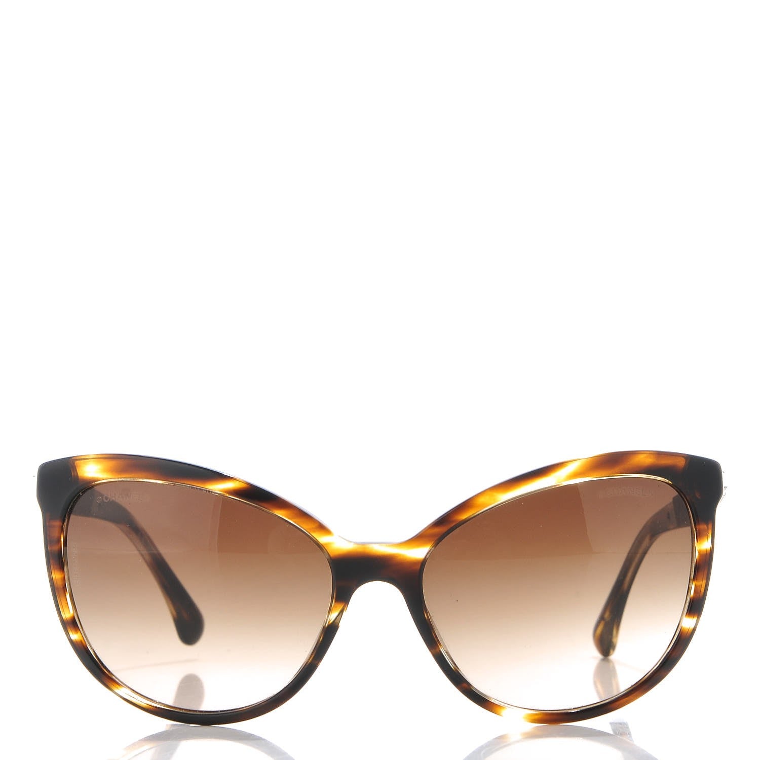 Chanel Crystal Baguette Cat Eye Bijou Sunglasses 5307-B Tortoise 2 of 7