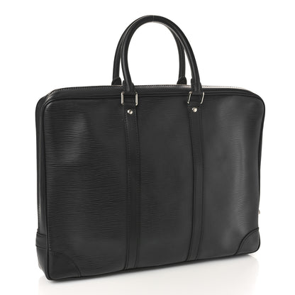 Louis Vuitton Epi Porte-Documents Voyage Briefcase Black 3 of 9
