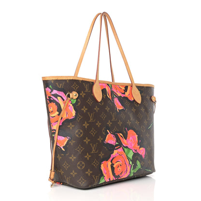 Louis Vuitton Monogram Roses Neverfull MM 3 of 11