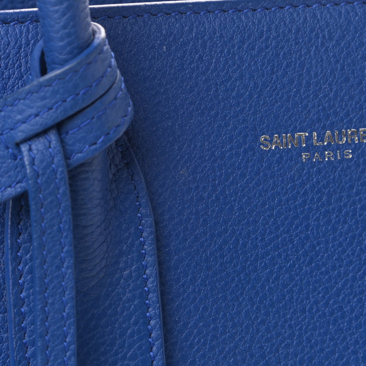 Saint Laurent Grained Calfskin Baby Sac De Jour Royal Blue 14 of 14
