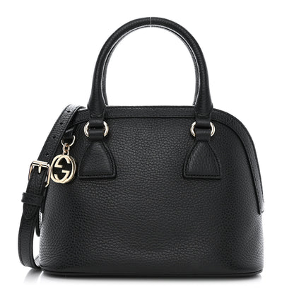 Gucci Dollar Calfskin Small GG Charm Dome Bag Black 1 of 11