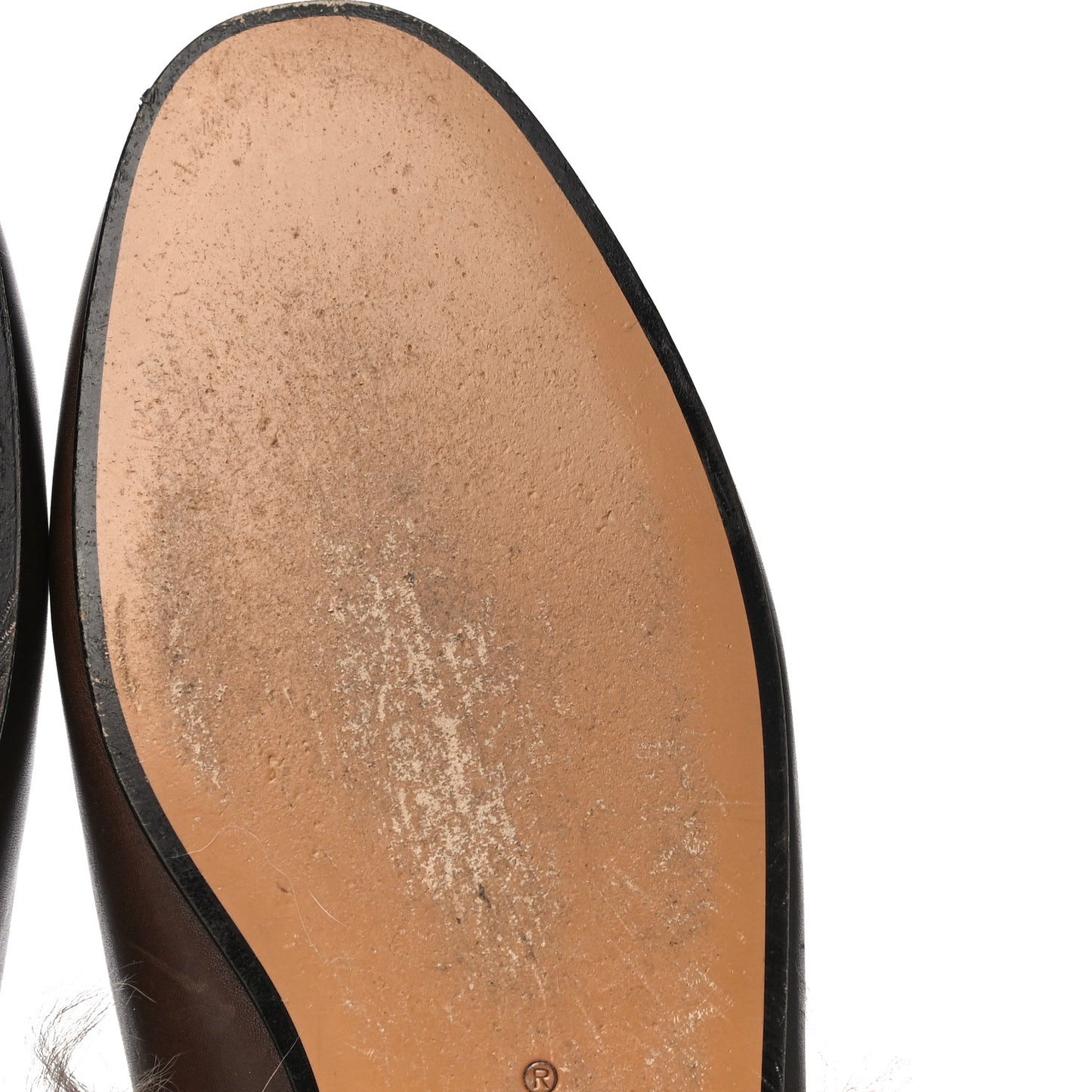 Calfskin Fur Womens Princetown Slippers 36.5 Brown