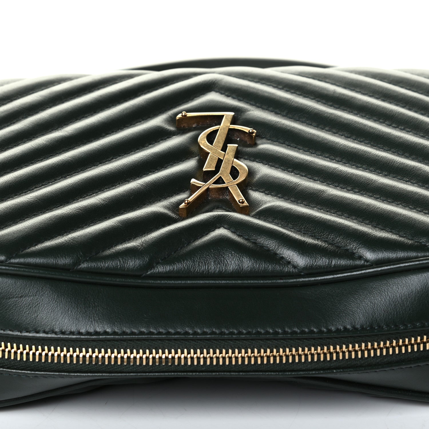 Saint Laurent Calfskin Matelasse Monogram Lou Camera Bag Green 7 of 7