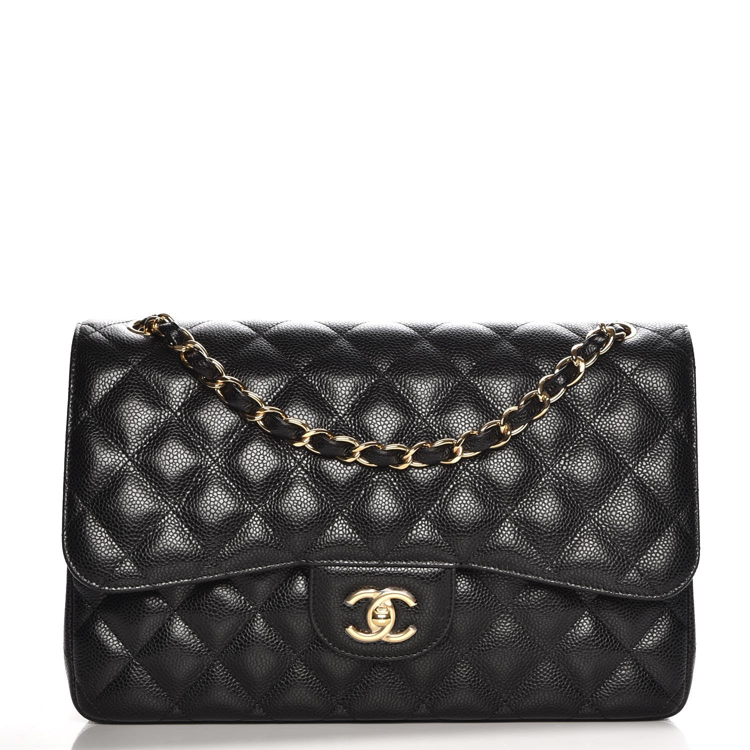 Chanel Caviar Quilted Jumbo Double Flap Black 1 of 8
