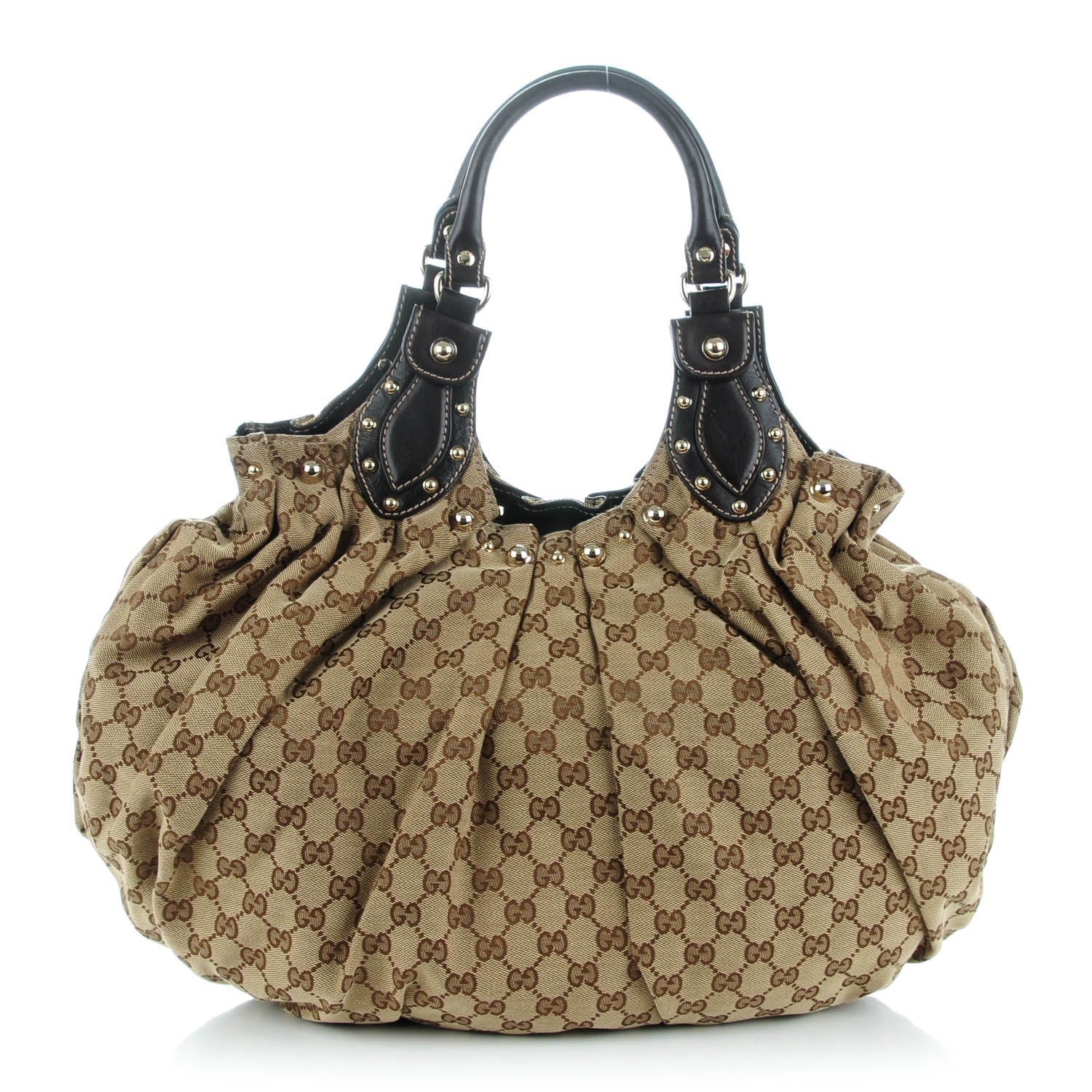 Gucci Monogram Studded Pelham Tote Dark Brown 1 of 7