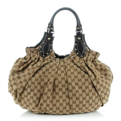 Gucci Monogram Studded Pelham Tote Dark Brown 1 of 7