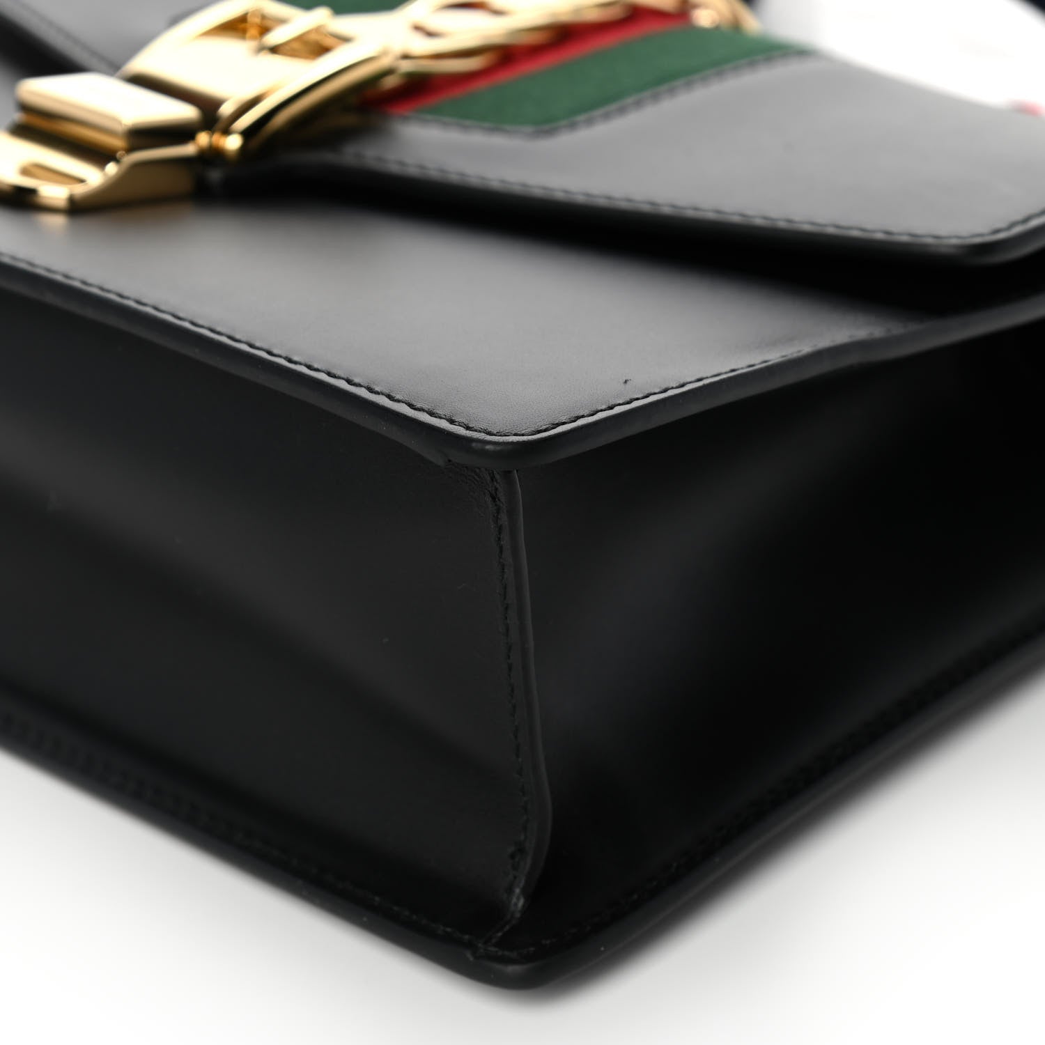 Gucci Calfskin Small Sylvie Shoulder Bag Black 11 of 13