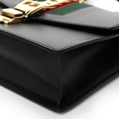Gucci Calfskin Small Sylvie Shoulder Bag Black 11 of 13