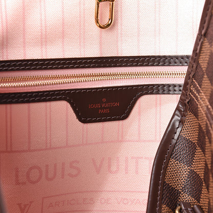 Louis Vuitton Damier Ebene Neo Neverfull MM Rose Ballerine 6 of 9