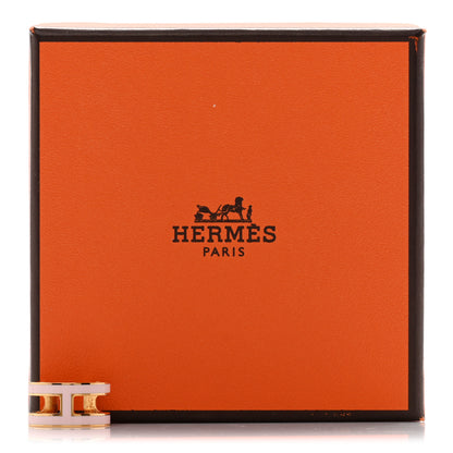 Hermes Gold Lacquered Pop H Ear Cuff Black 5 of 5