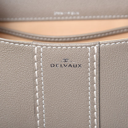 Delvaux Grained Rodeo Calfskin Surpique Mini Brillant Satchel Tourterelle Ivory 6 of 8