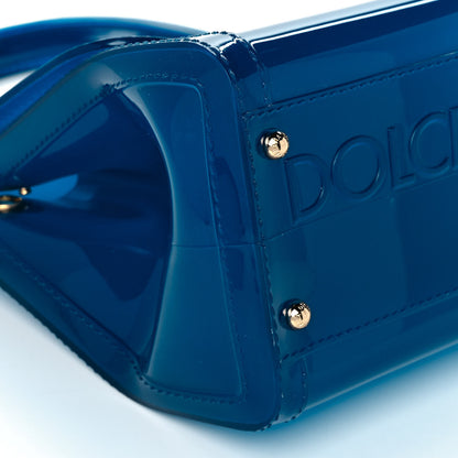 Dolce & Gabbana Rubber Semi Transparent Miss Sicily Satchel Blue 8 of 11