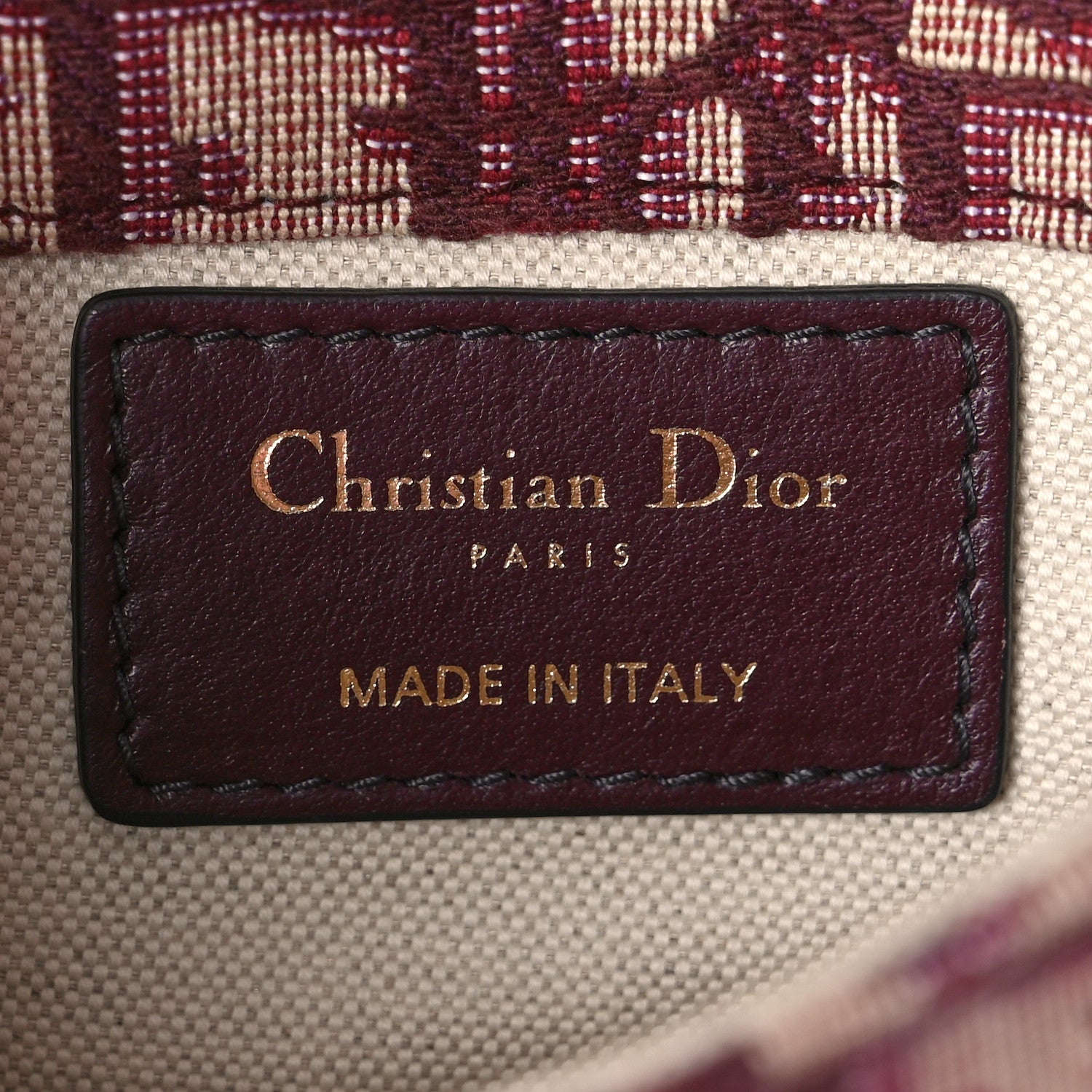 Christian Dior Oblique Saddle Pouch Bordeaux 6 of 10