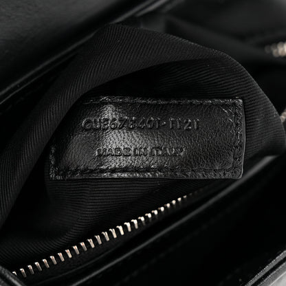 Saint Laurent Calfskin Y Quilted Monogram Toy Loulou Crossbody Bag Black 7 of 13
