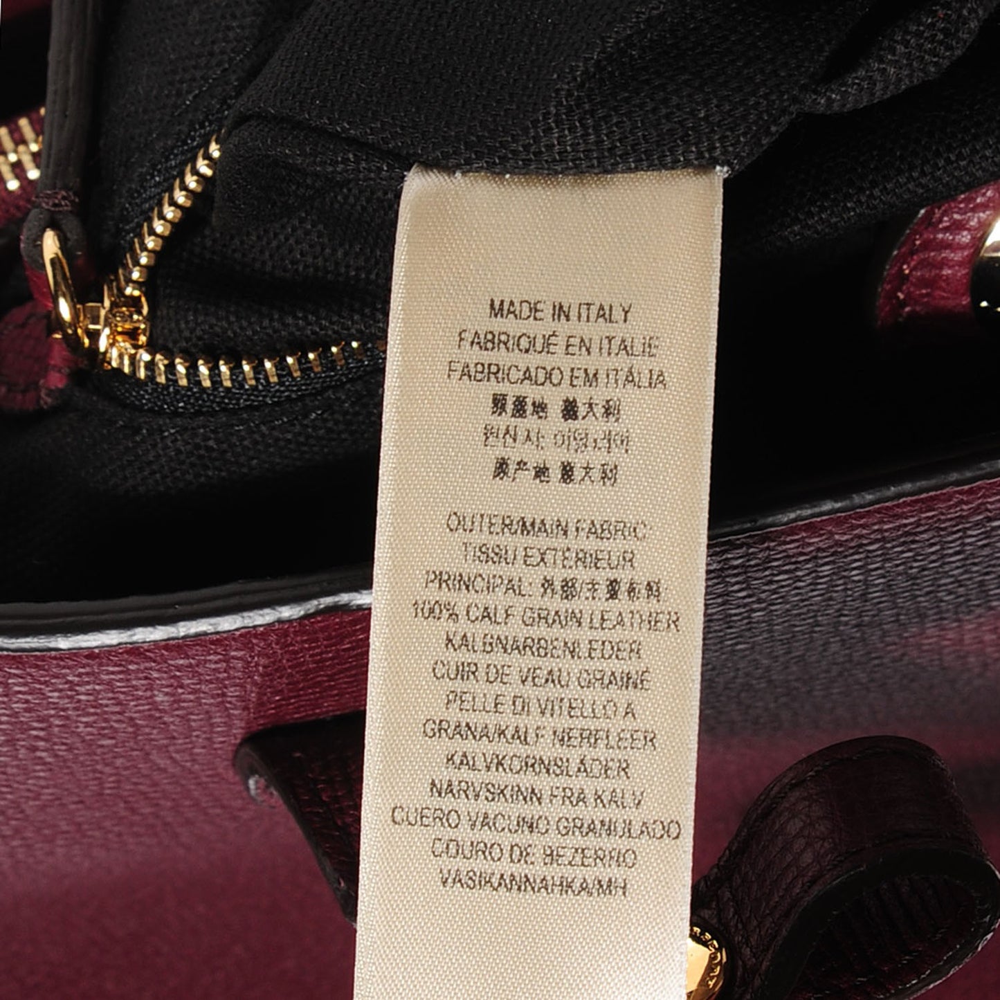 Grainy Leather House Check Medium Banner Tote Elderberry
