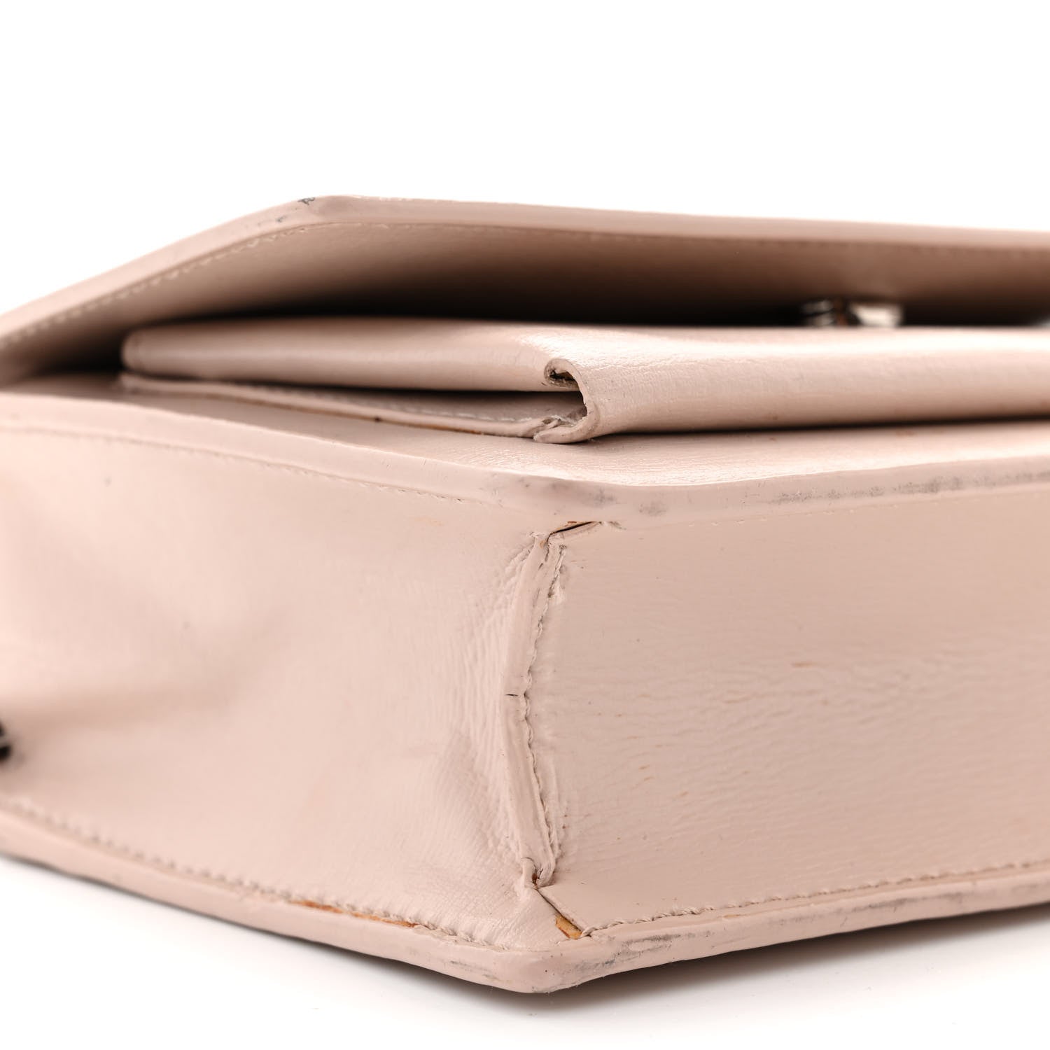 Saint Laurent Calfskin Monogram Sunset Chain Wallet Light Pink 8 of 17