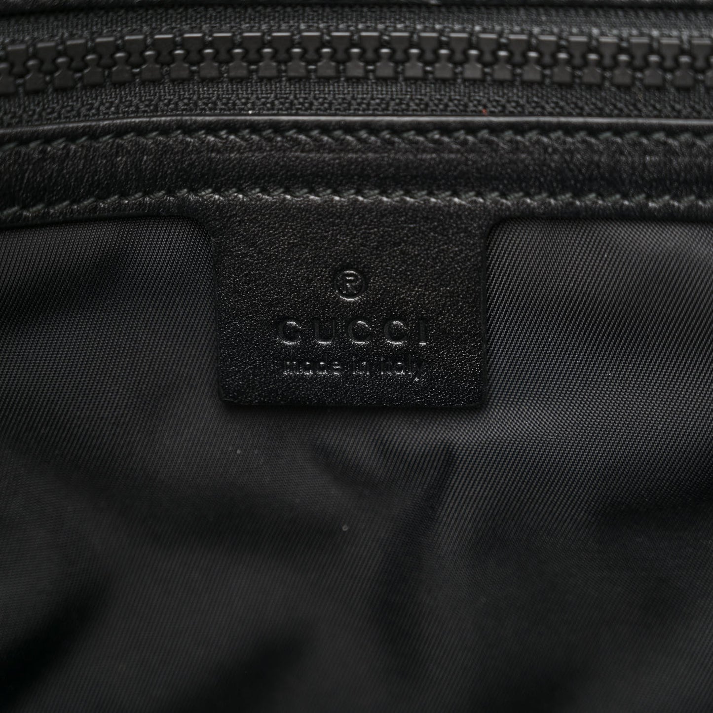 Calfskin Web Blind For Love Animalier Drawstring Backpack Black