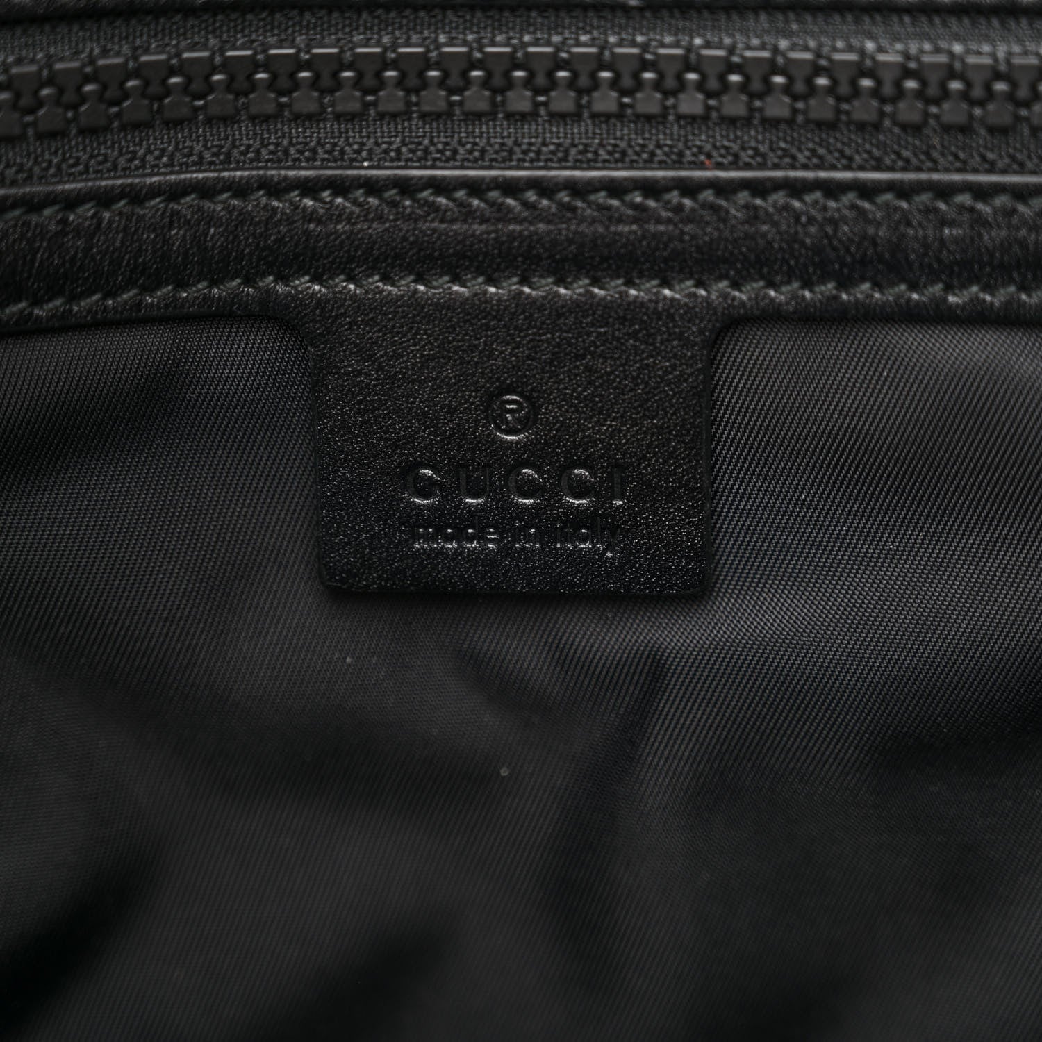 Gucci Calfskin Web Blind For Love Animalier Drawstring Backpack Black 6 of 10