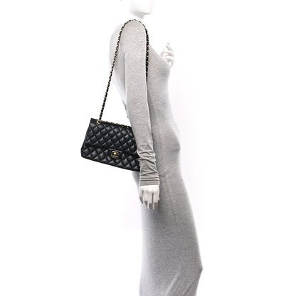 Chanel Lambskin Quilted Medium Double Flap Black 2 of 11