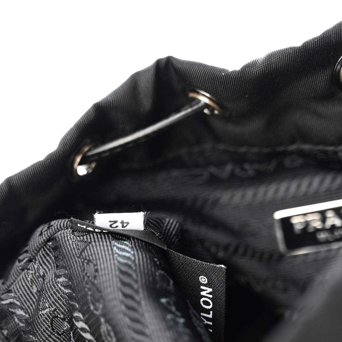 Re-Nylon Vela Drawstring Wristlet Pouch Black