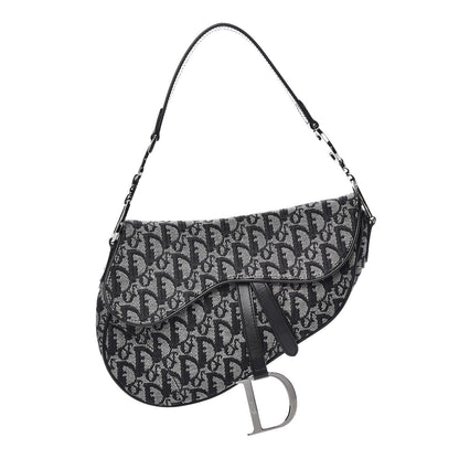 Christian Dior Monogram Saddle Bag Black 1 of 7
